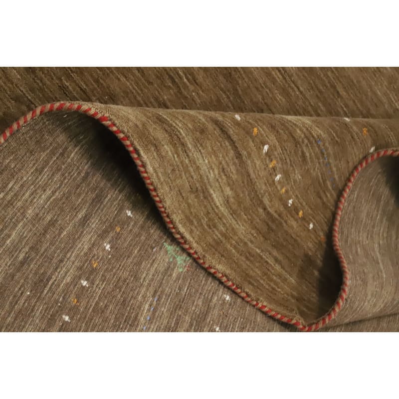 Hand Knotted Oriental 100% Wool Carpet Tribal Animal Pictorial Brown Gabbeh Area Rug - 12' 0'' X 11' 9''
