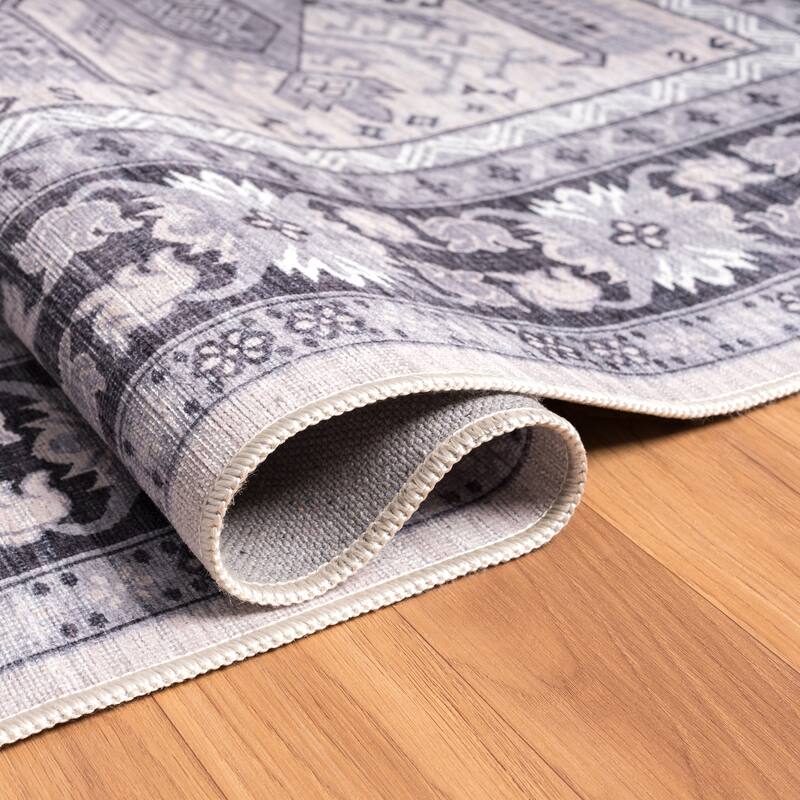 Abani Rugs Molana Collection MOL180A Vintage Grey Cream Area Rug