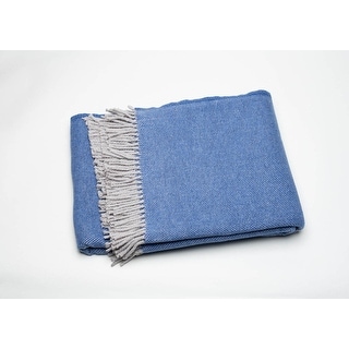 Cobalt Blue Mini Dot Fringed Throw Blanket On Sale Bed Bath