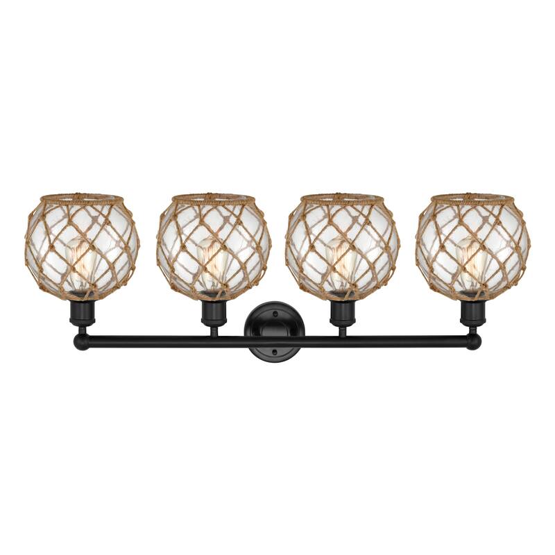 Innovations Lighting Endless Possibilities Edison - Farmhouse Rope - 4 Light 35" Bath Vanity Light