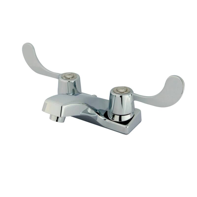Kingston Brass Vista Centerset Bathroom Faucet with Grid Drain - Polished Chrome