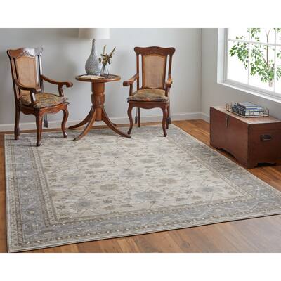 Grand Bazaar Neoma Machine Made Bordered Traditional Area Rug