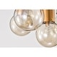 preview thumbnail 7 of 8, 18" Wellmian 5-Light Matte Gold Semi-Flushmount Ceiling Lamp Mini Glass Globe Shades