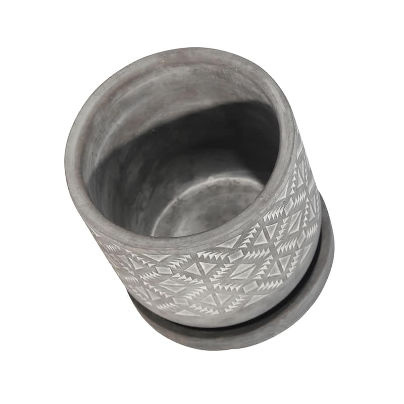 Sagebrook Home Modern Natural Cement Planter