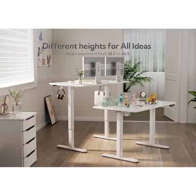 Electric Glass Standing Desk Adjustable Height Computer Desk Stand Up Desk