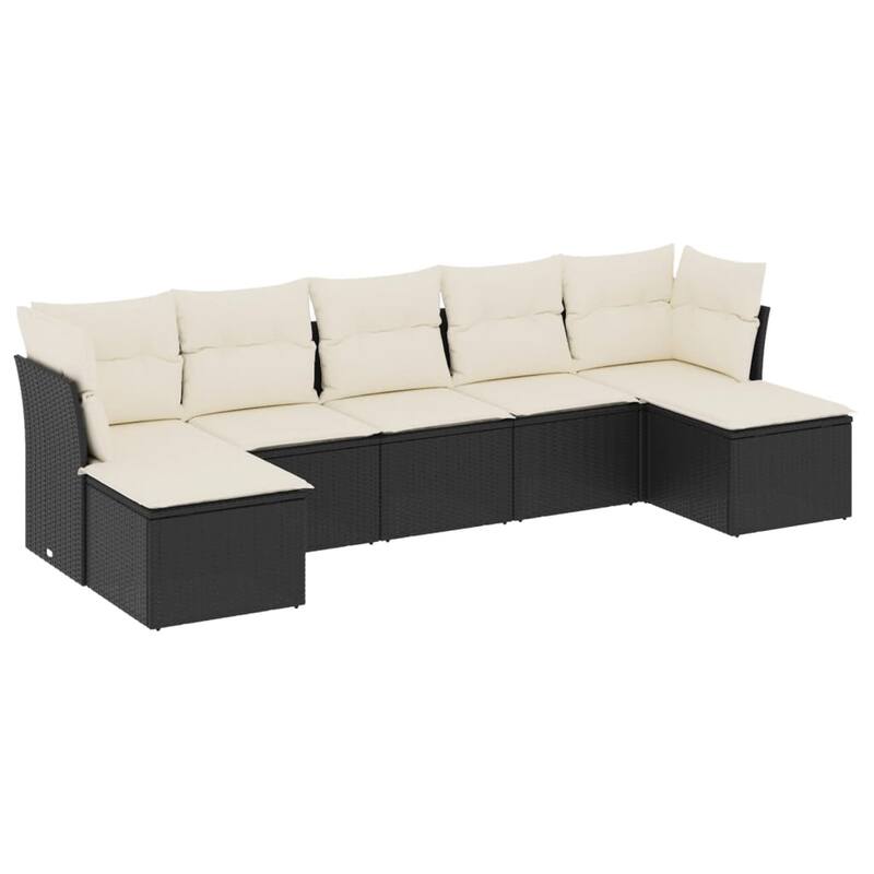 vidaXL Garden Sofa Set Black - 21.7 x 21.7 x 14.6