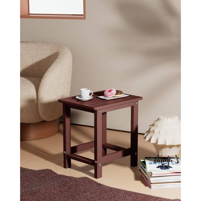 WINSOON HIPS All Weather Outside Table Adirondack Side Table