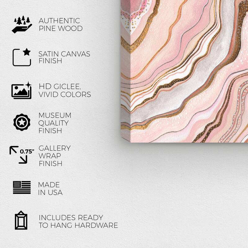 Wynwood Studio Canvas Abstract Pink Galaxy Pink and Light Pink Modern & Contemporary Wall Art Canvas Print
