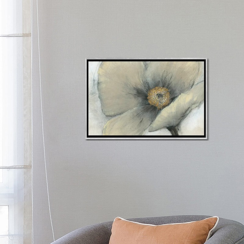 iCanvas "Single Cream Bloom I" by Tim OToole Framed