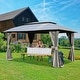preview thumbnail 9 of 16, Gazebo 10x14FT, Outdoor Gazebo with Double Roofs, Privacy Curtains, Mosquito Nettings, Heavy Duty Metal Frame Party Tent