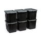 preview thumbnail 19 of 42, Rubbermaid Roughneck Storage Totes Black & Grey - 18 Gal -6 Pack