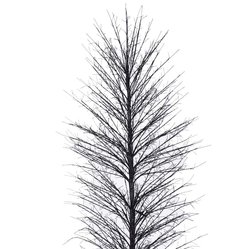 6.75' Pre-Lit Black Birch Artificial Tree, LED Warm White Lights