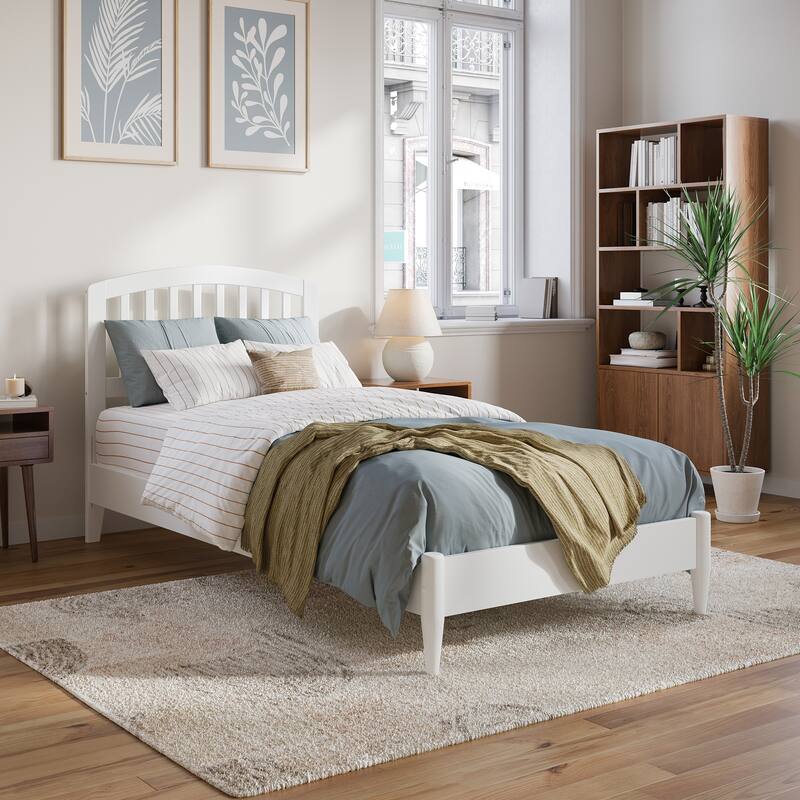 Quincy Solid Wood Low Profile Platform Bed - White - Twin XL