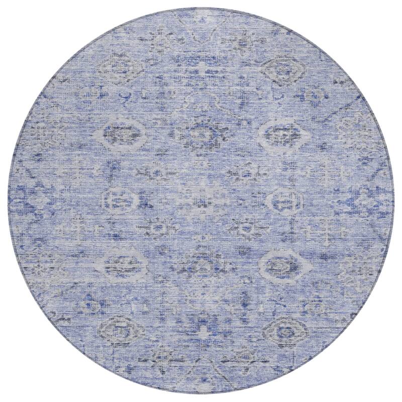 HomeRoots Damask Traditional Rectangle Outdoor Rug