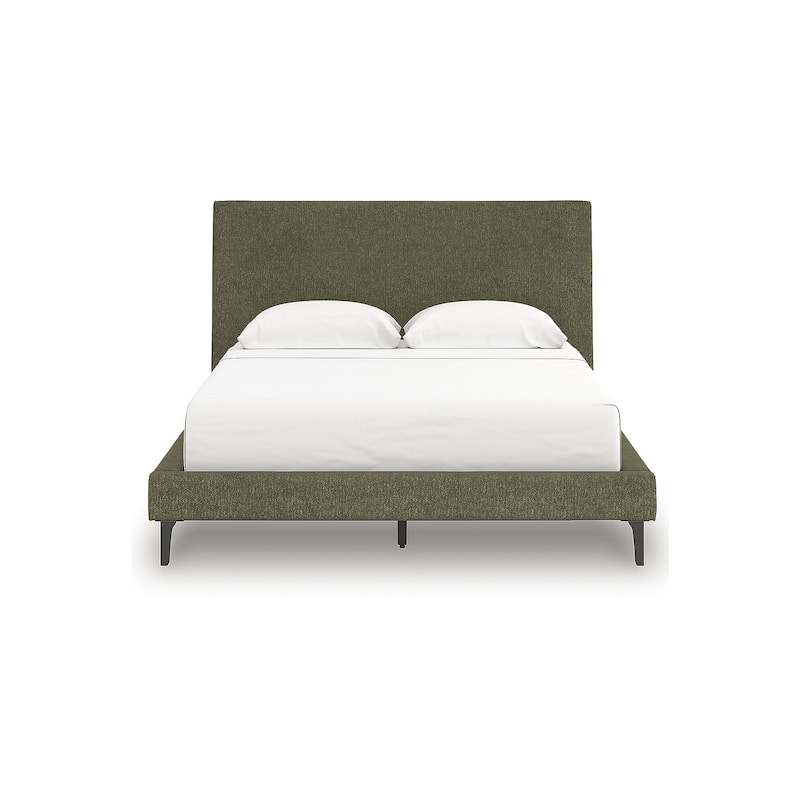 Signature Design by Ashley Zadilyn Sage Green Upholstered Bed with Roll Slats