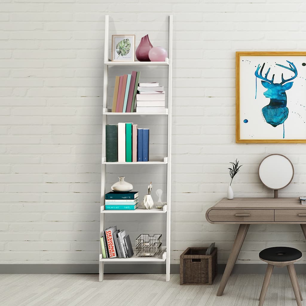 5-Layer Display Shelf Bookcase Shelving Unit Storage Stand