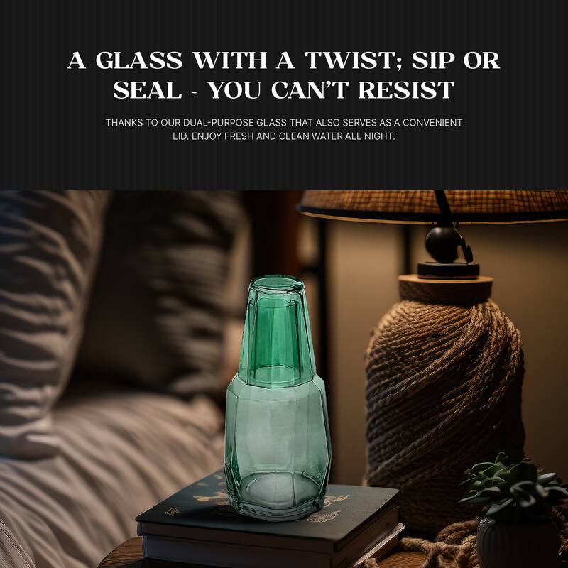 Bruno Magli 2 piece Geo Carafe Set - 37.2 oz