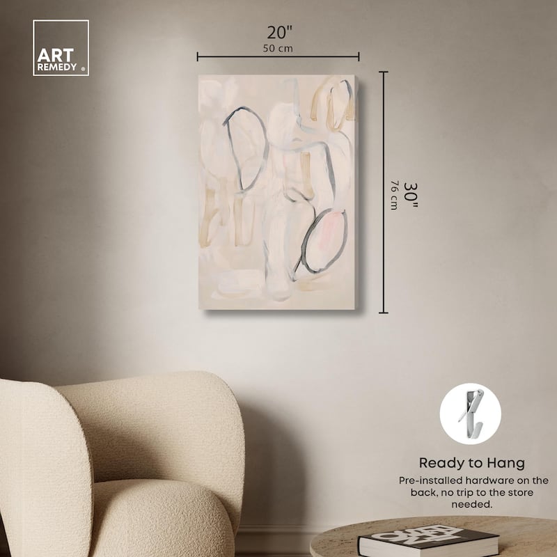 Faded Outlines II Canvas by Art Remedy, Gallery Wrapped