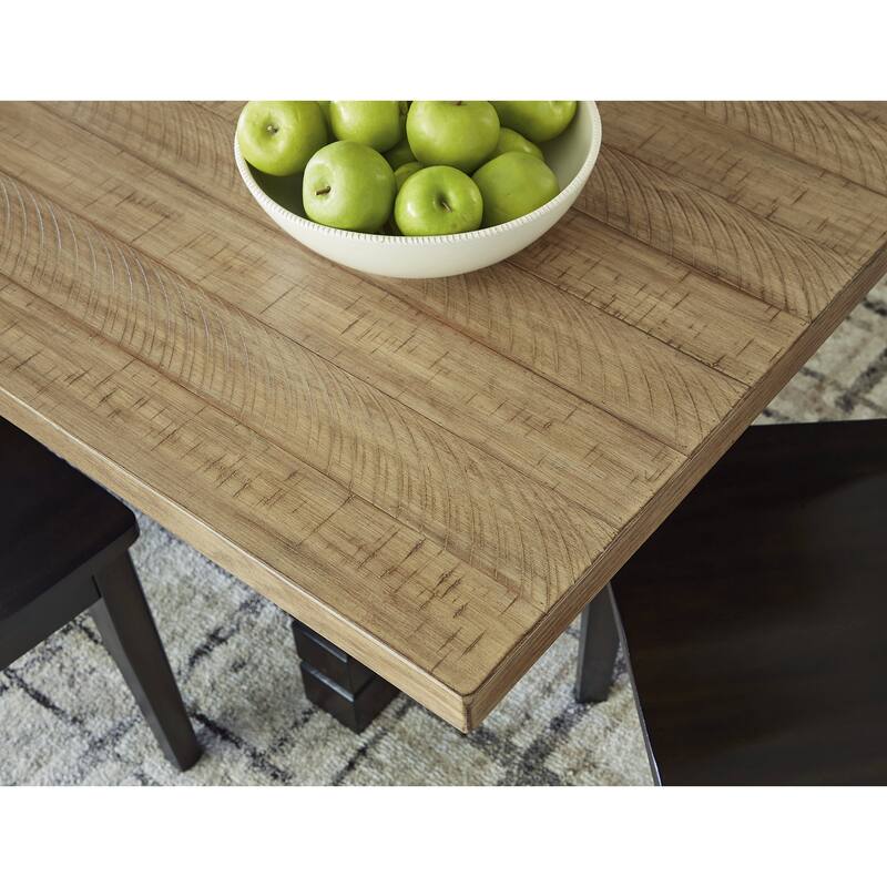 Signature Design by Ashley Charterton Two-tone Brown Dining Table - 82"W x 42"D x 30"H