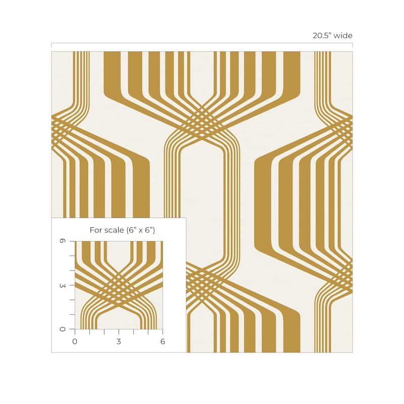NextWall Striped Geo Peel and Stick Wallpaper