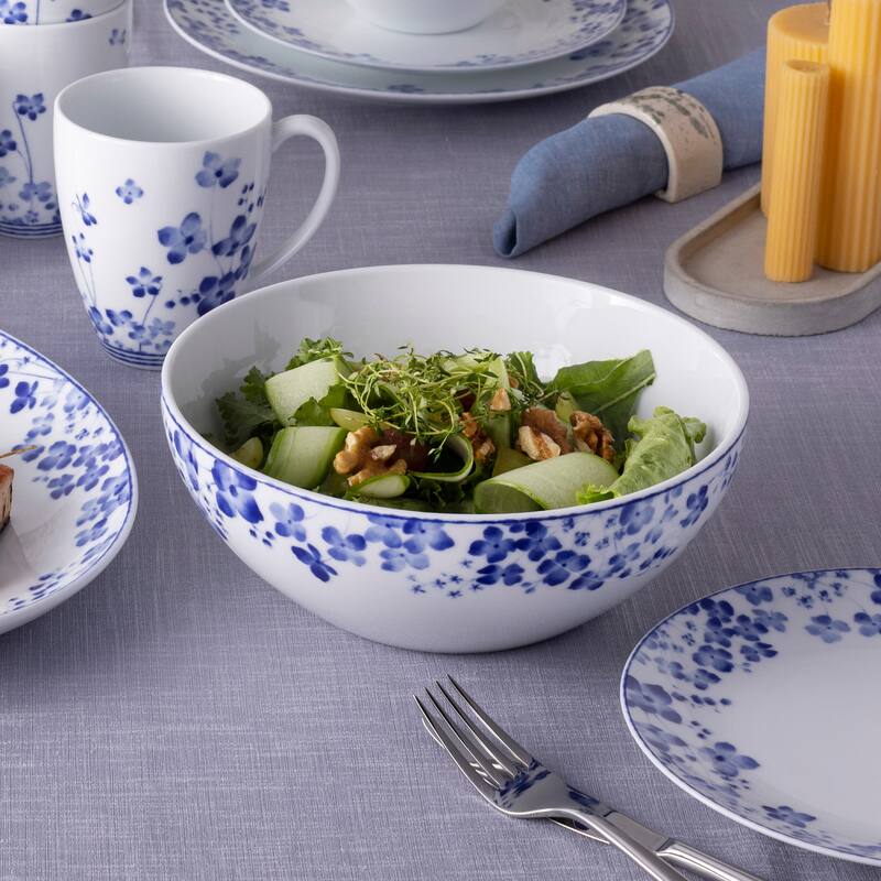Noritake Bloomington Road Round Vegetable Bowl, 9", 68 oz. - Blue - 1 Piece