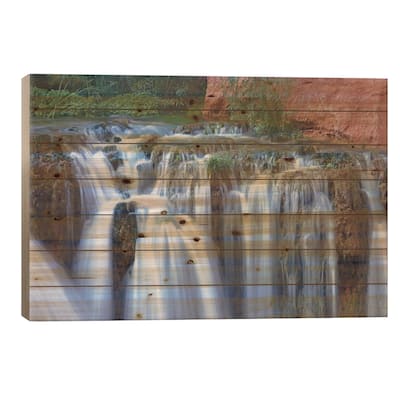 Rock Falls, Havasu Canyon, Grand Canyon National Park, Arizona Print On Wood by Tim Fitzharris - Multi-Color