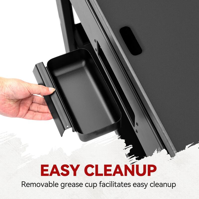 Royal Gourmet 34-Inch 4-Burner Gas Griddle with Side Shelves