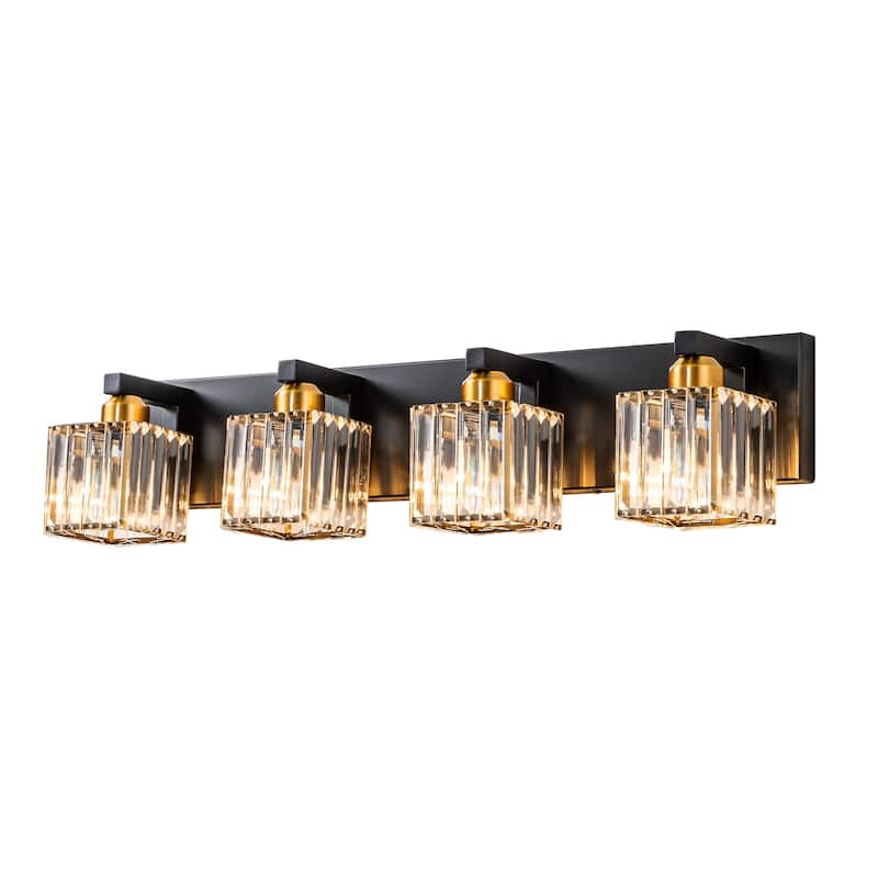 2/3/4/5 Light Bathroom Vanity Light Wall Sconce with Crystal Shade