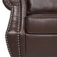 preview thumbnail 6 of 7, Dowd Faux Leather 3 Seater Sofa with Nailhead Trim by Christopher Knight Home