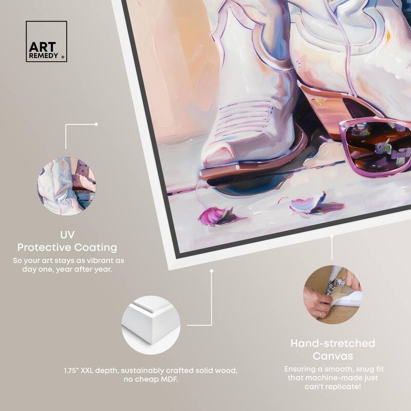 Spring Pink Cowboy Necessities Canvas by Art Remedy