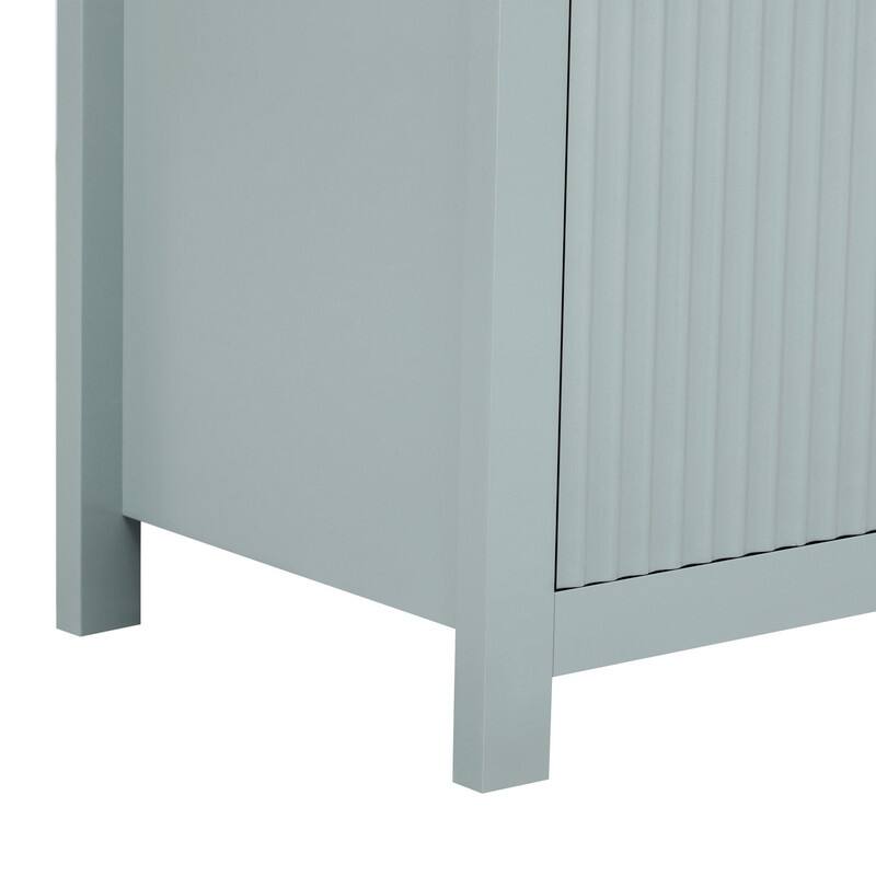 55.1" Modern Sideboard Cabinet with Adjustable Shelves and Aluminum Handles for Stylish Home Storage Solutions