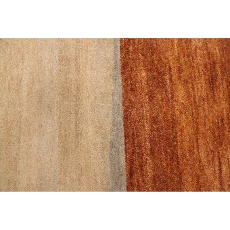 ECARPETGALLERY Hand-knotted Pak Finest Gabbeh Light Grey Wool Rug - 4'11 x 6'10