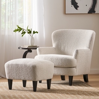 Hartshorn Upholstered Club Chair and Ottoman Set by Christopher Knight Home