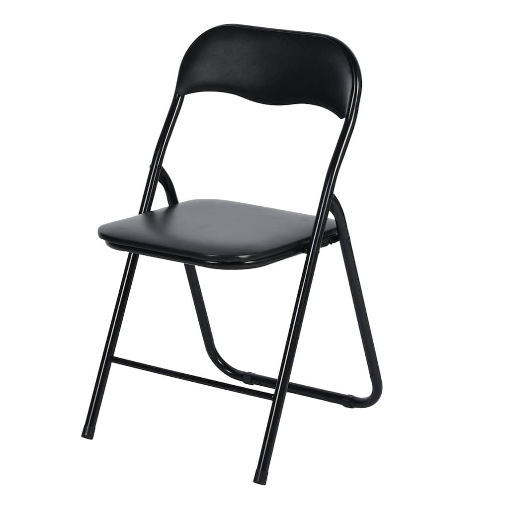 HomyLin Foling Chairs Padded Metal Foldable Conference Chairs Set