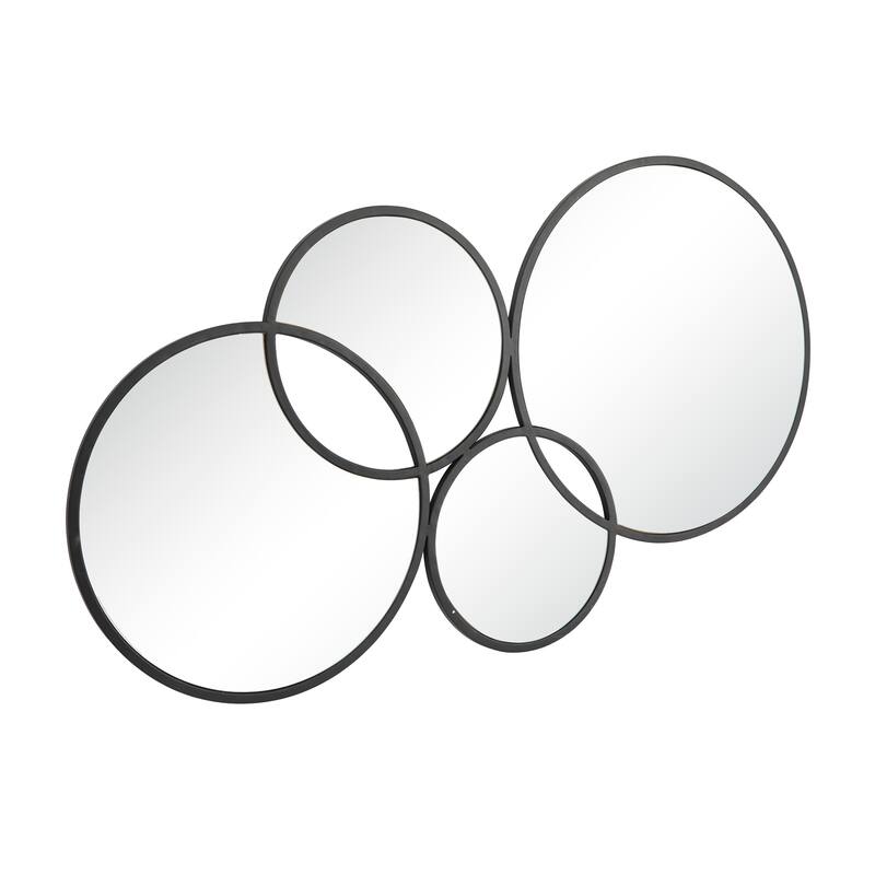 Metal Bubble Cluster Wall Mirror - Black - CosmoLiving by Cosmopolitan - 1"W x 58"L x 31"H