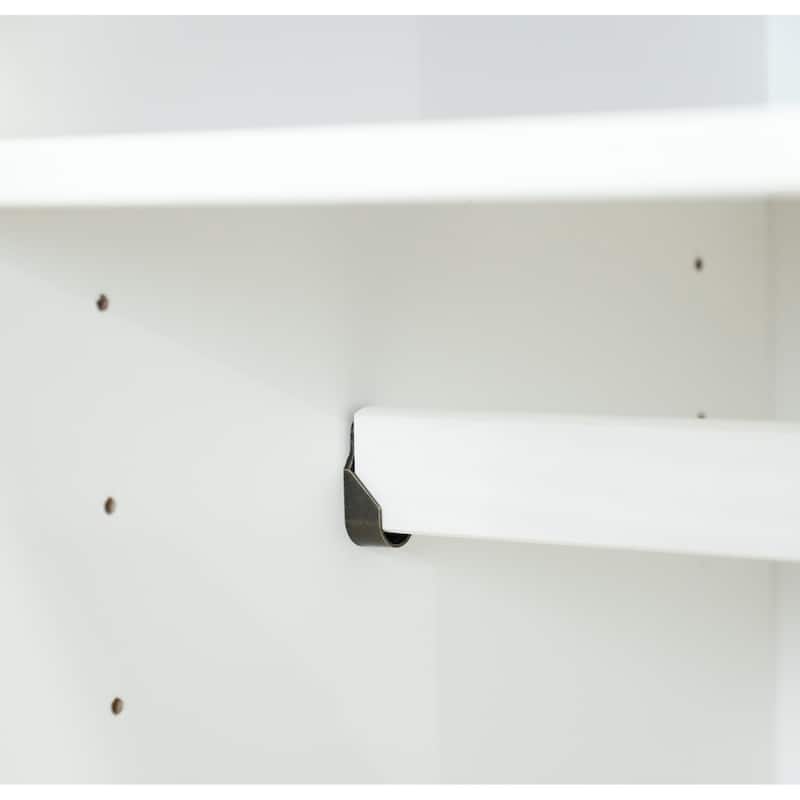 Palace Imports 100% Solid Wood Smart Wardrobe Armoire with 2 Drawers, Metal or Wooden Knobs