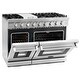 preview thumbnail 9 of 11, Cosmo 48 in. Double Oven Gas Range with 6 Sealed Burners and 6.8 cu. ft. Cosmo Capacity Convection Main Oven in Stainless Steel