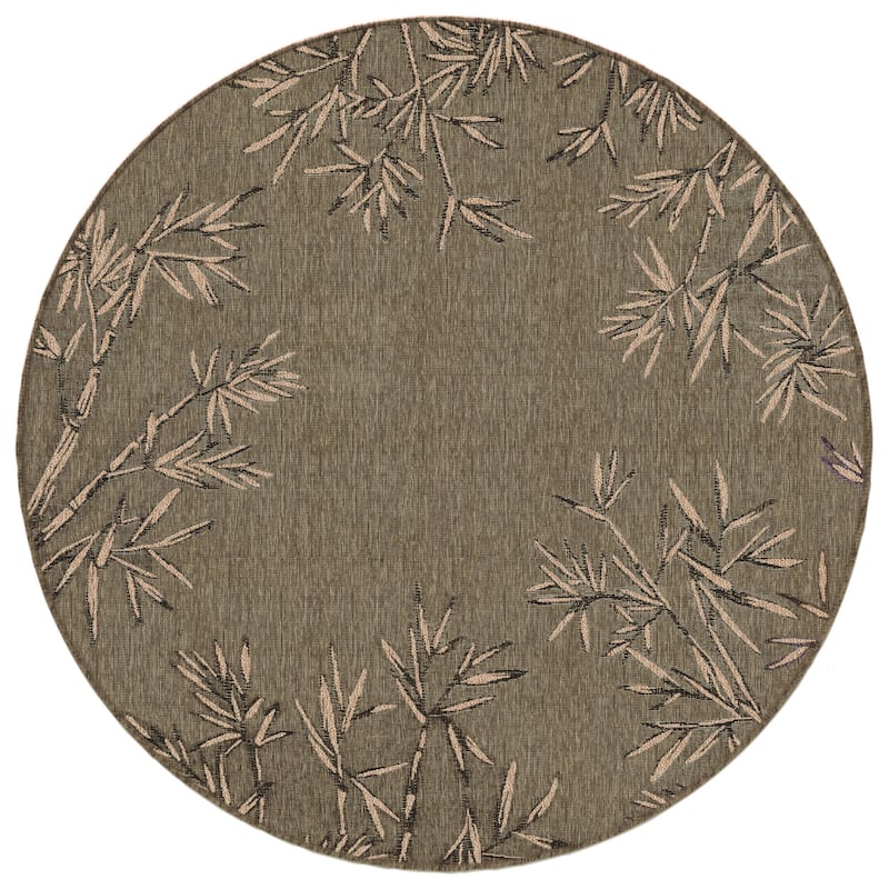 Liora Manne Carmel Bamboo Border Indoor/Outdoor Rug - 7'10" Round