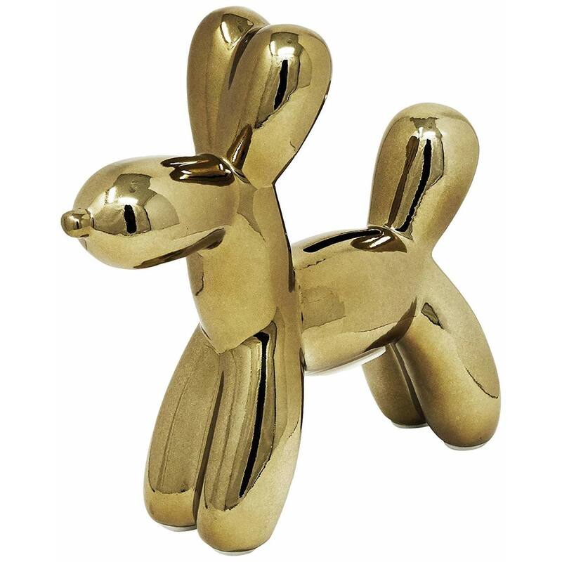 Interior Illusions Plus Mini Ceramic Dog Piggy Bank - 7.5in tall - Bronze