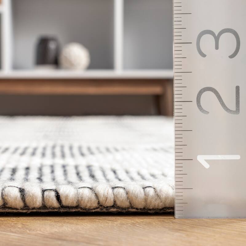 Fractal Diamond Wool Area Rug