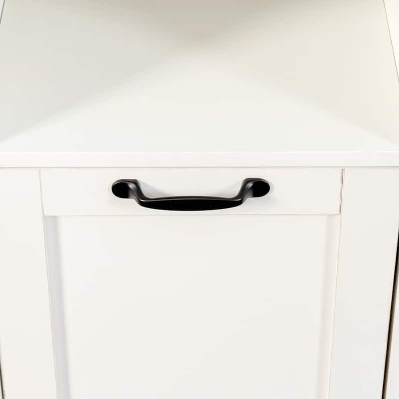 Tilt Out Freestanding Laundry Hamper Cabinet with Removable Liner Bag