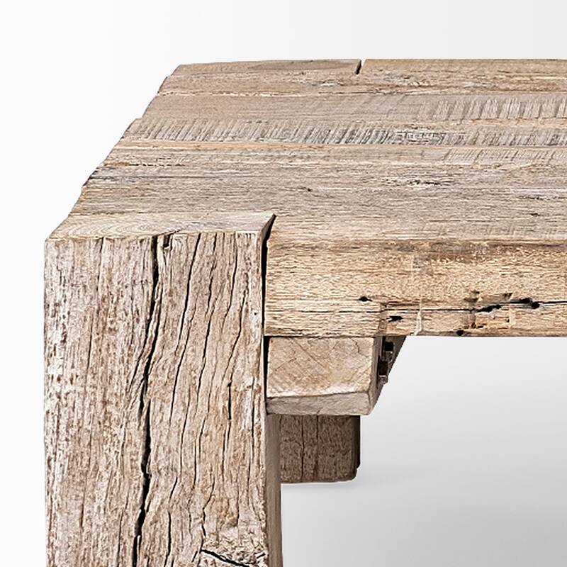 McArthur Light Brown Reclaimed Solid Wood Square Coffee Table - 48.0L x 48.0W x 14.0H