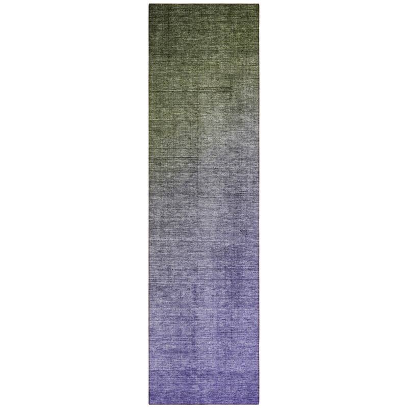Falo Ombre Weather Resistant Classic Meets Modern Round Outdoor Rug