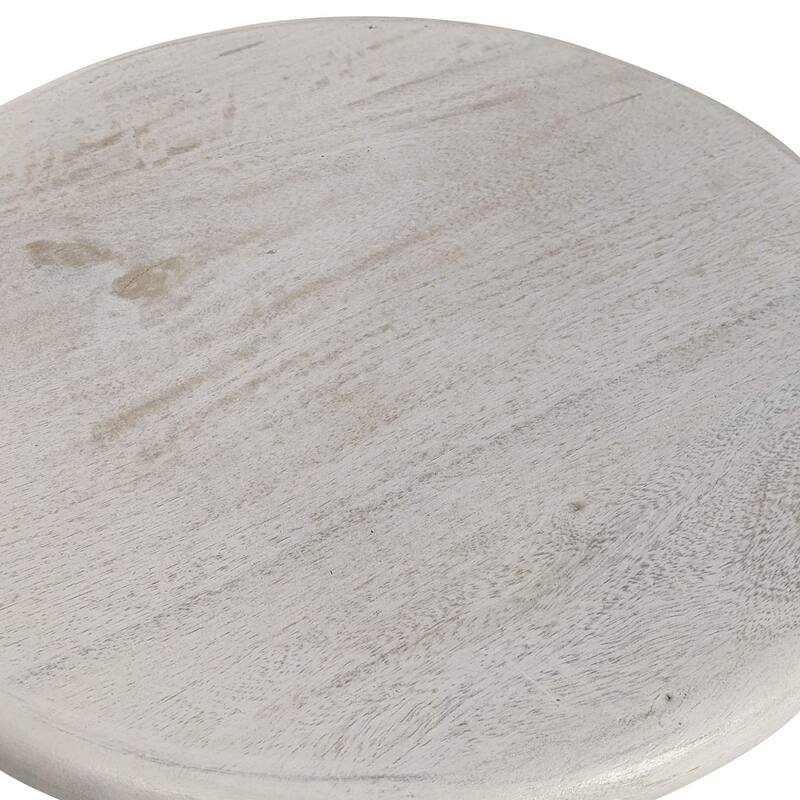 Adjustable Round Top Barstool - 30" - White