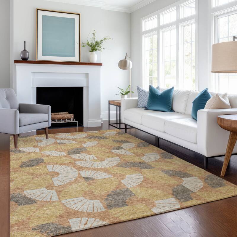 Machine Washable Indoor/ Outdoor Modern Jay Chantille Rug