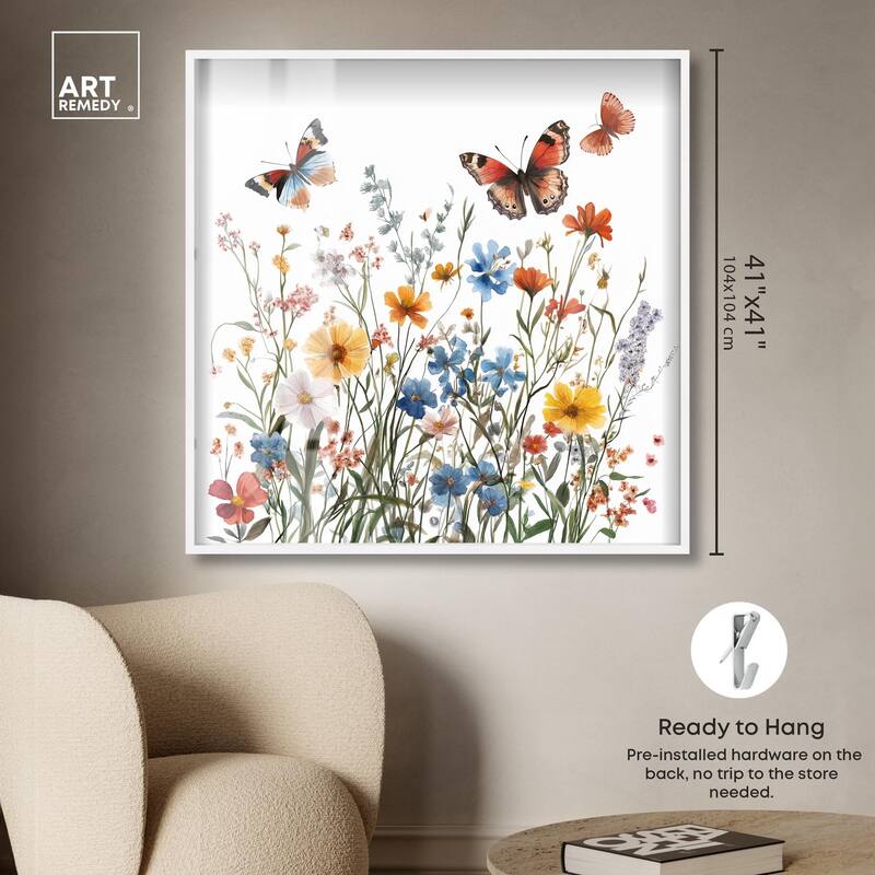 Garden of Fluttering Shadowbox by Art Remedy