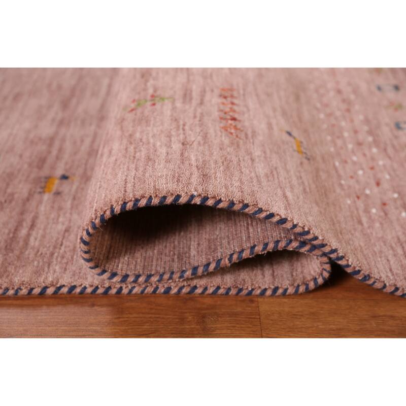 Hand Knotted Oriental 100% Wool Carpet Tribal Animal Pictorial Brown Gabbeh Area Rug - 7' 9'' X 5' 0''