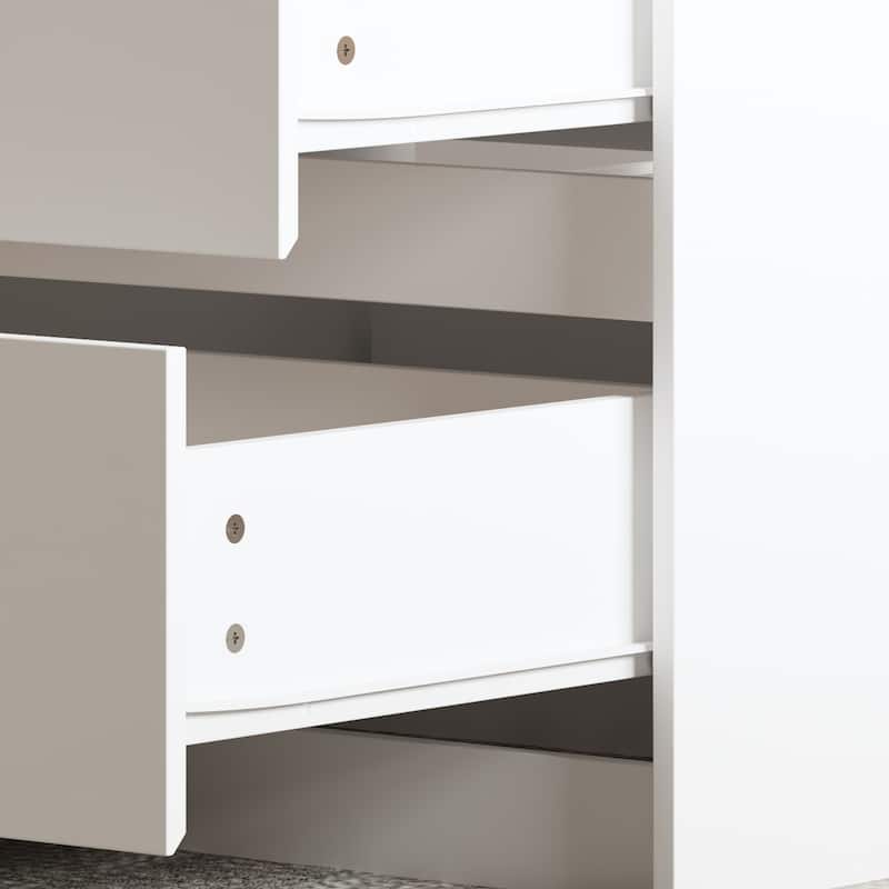 12-Drawer Storage Island Tempered Glass Top Island Display Cabinet Dresser