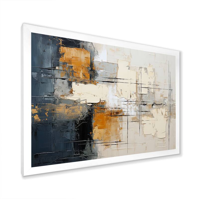 Designart "Simple Winter Landscape IV" Winter Landscape Framed Canvas Wall Art