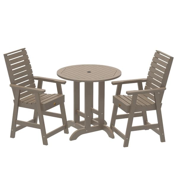 slide 2 of 5, HIGHWOOD PROFESSIONAL Three-Piece Outdoor Dining Set Woodland Brown